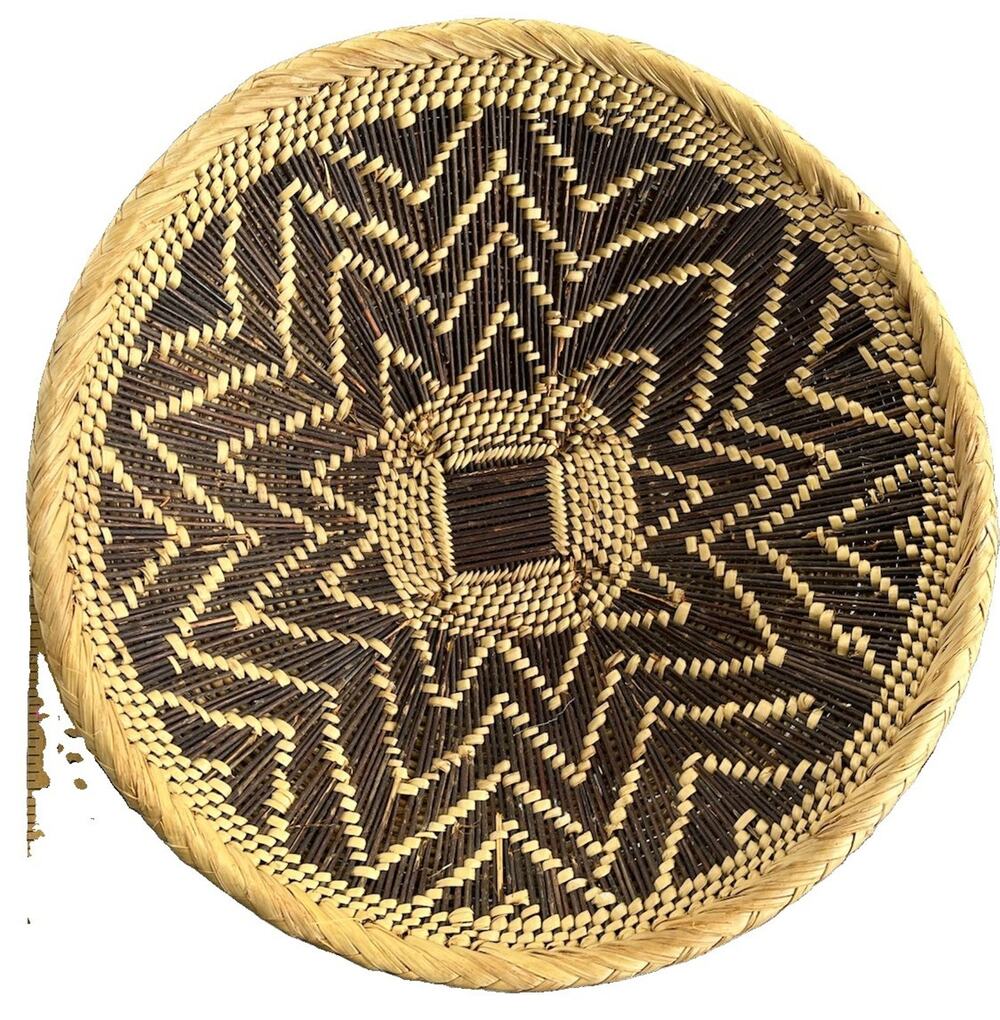 Vintage Traditional Handmade African Binga Woven Hanging Wall Decoration 13”